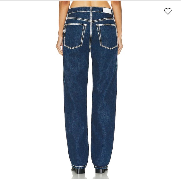 NEW RE/DONE Loose Long Jeans in Chunky Stitch Indigo - Picture 12 of 13